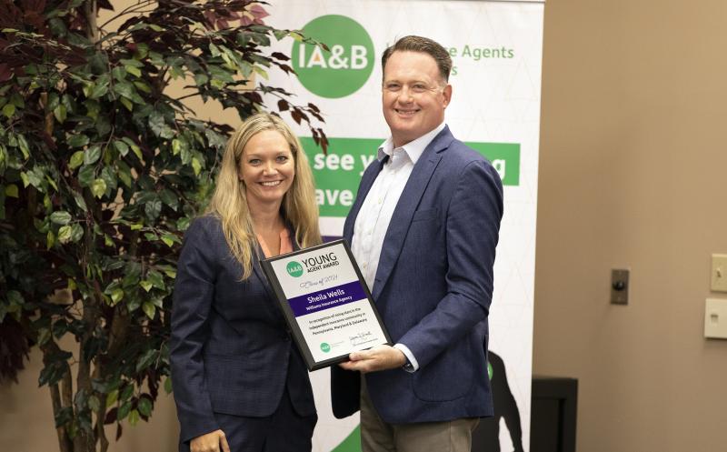 The local insurance agent won the regional award